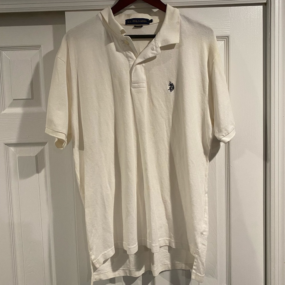 U.S. Polo Assn. Men’s Size Large White Polo